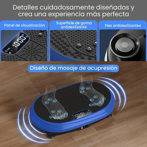 Vista 3 de HVX Vibration Plate Exercise Machine for Lymphatic Drainage, Vibrating Fitness Platform 450 lbs Capacity Full Body Shaker Workout Equipment