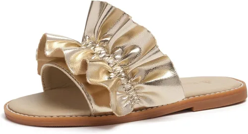 Vista 28 de THEE BRON Lindas pantuflas para niñas, sandalias elegantes para niños pequeños y niños