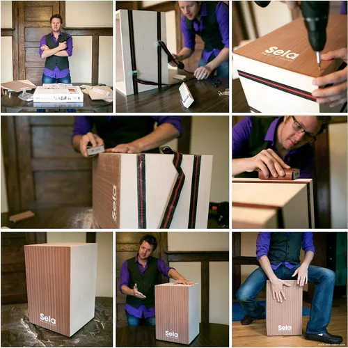 Vista 10 de Sela SE 018 Cajon Kit de caja mediano con instrucciones y CD de audio