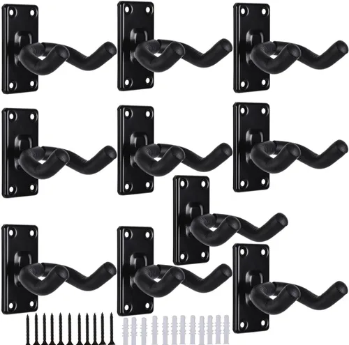 Vista 9 de Soporte de pared para guitarra, gancho de soporte de metal negro para guitarras