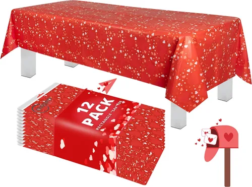 Vista 37 de Grandipity Mantel de plástico desechable de calidad prémium para fiestas con temática de globos de cumpleaños, 1 paquete, 54 x 108 pulgadas, mantel