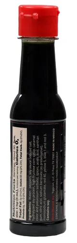 Vista 2 de La Perrona Negra Seafood Hot Sauce Botella de 5 onzas Black Marisco Salsa Picante Extra picante Hecho a mano