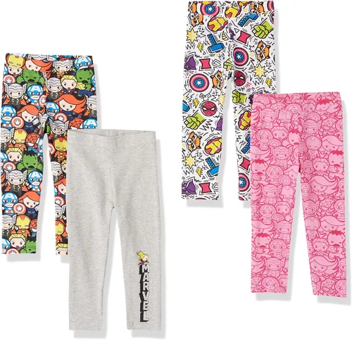 Vista 11 de Amazon Essentials Disney Marvel Star Wars Frozen Leggings para niñas y niños pequeños, multipaquetes
