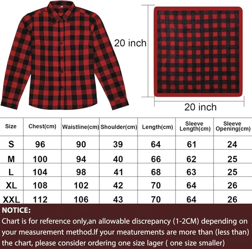 Vista 6 de Camisa casual de franela de manga larga con botones y pañuelo