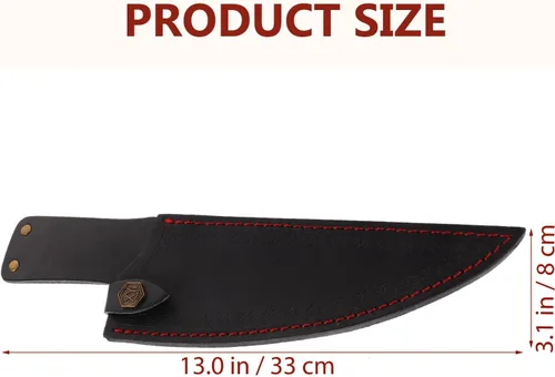 Vista 2 de CALLARON Funda de cuero para cuchillo de chef de 13 pulgadas, fundas portátiles para cuchillos, cubierta segura para cuchillos de chef, cubierta