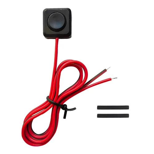 Vista 8 de Interruptor de botón momentáneo de 12 V y 24 V, cable precableado de 0,5 m y cinta de doble cara para una fácil instalación