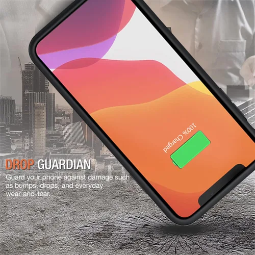 Vista 5 de Funda de batería para iPhone 11 Pro Max, 10000 mAh, ultrafina, portátil, funda protectora de carga inteligente compatible con iPhone 11 Pro Max