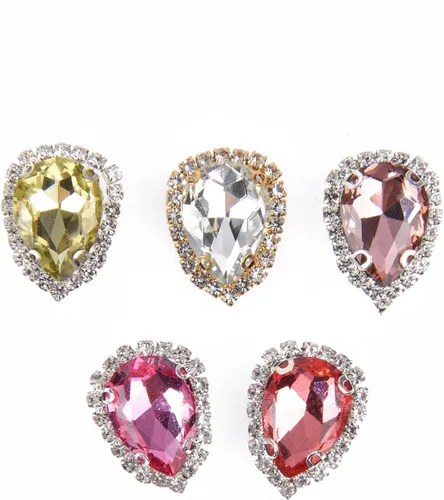 Vista 5 de UNN Bling Shoes Charms Enamel Diamond Jewelry Shoe Decoration with Chains Accessories for Girls Women