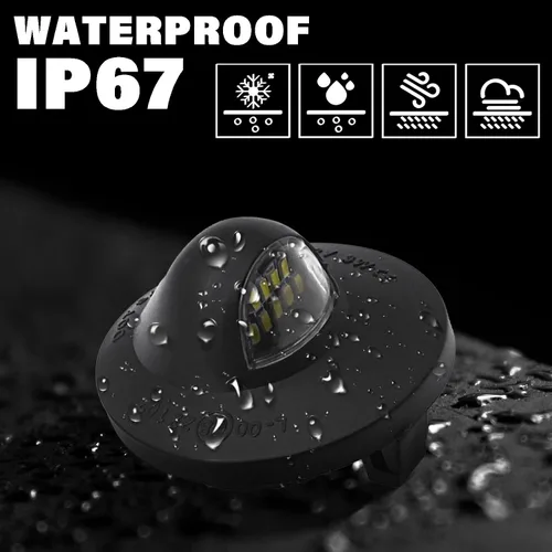 Vista 4 de Luces LED para placa de matrícula compatibles con Ford F150 F250 F350 F450 F550 Bronco Ranger, 6500 K blanco parachoques trasero etiqueta carcasa