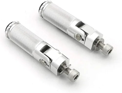 Vista 8 de Estriberas de freno para palanca de cambios de motocicleta con agujero de 0.236 in, pedal universal para retrasos, color negro