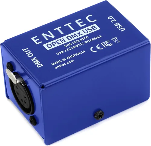 Vista 2 de ENTTEC Open DMX USB 512-Ch Interfaz DMX no aislada y DMX3F5M 3 pines a 5 pines Turnaround