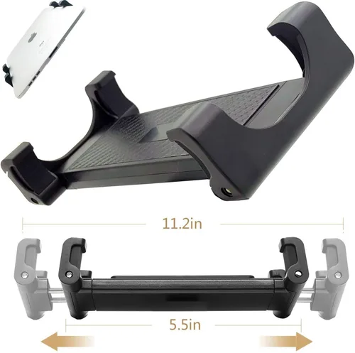 Vista 5 de Soporte de abrazadera TAI-G de metal resistente compatible con tabletas Galaxy Tab Pad Air Mini Pro Tablet para UBER EATS DOORDASH GRUBHUB mesa