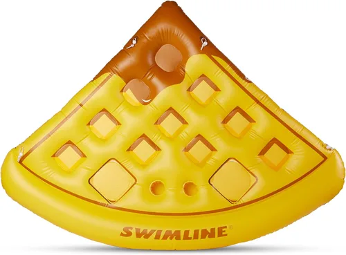 Vista 2 de Swimline Salón inflable de gofres para piscina, marrón, talla única