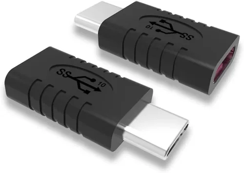 Vista 3 de Adaptador USB C macho a USB C hembra, convertidor, compatible con sincronización de datos y carga, adecuado para teléfonos móviles, computadoras