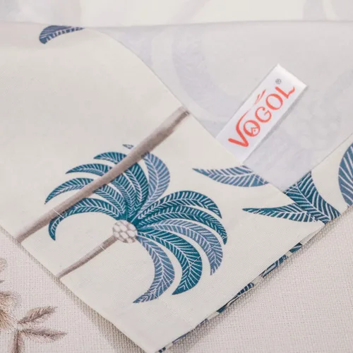 Vista 6 de VOGOL Cenefas azules para ventanas pequeñas, cenefas de ventana con estampado de hojas para sala de estar, cortinas cortas con bolsillo para barra