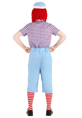 Vista 2 de Disfraz de Raggedy Andy para Hombre Multicolor