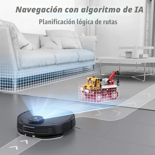 Vista 4 de VIOMI Smart Robot Vacuum V2 Max Aspiradora y trapeador para múltiples pisos, compatible con Alexa y aplicación, utiliza técnica de limpieza