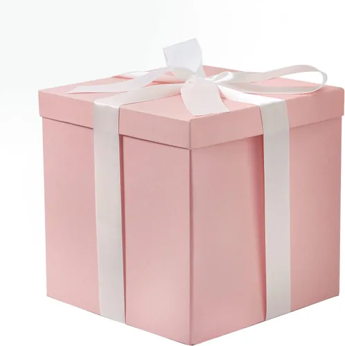 Vista 15 de RUSPEPA Caja de regalo mediana negra con tapas, cinta y papel de seda, caja de regalo plegable perfecta para cumpleaños, graduación, día del padre