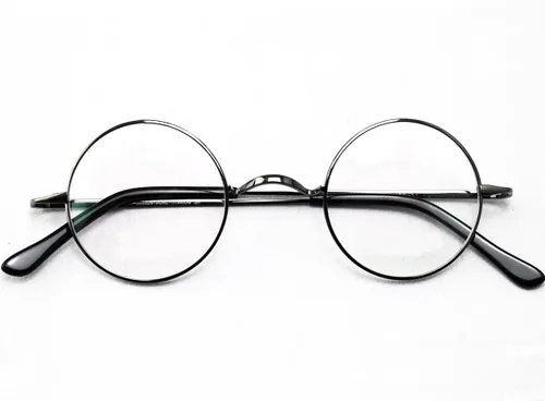 Vista 3 de Marco de gafas redondas retro de titanio puro sin almohadillas para la nariz