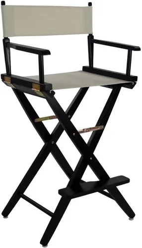 Vista 40 de American Trails Silla de director extra ancha de 18.0 in, marco negro con lona negra premium