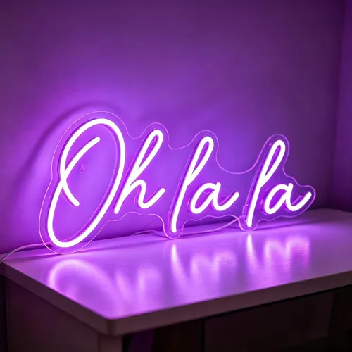 Vista 7 de Letreros de neón con texto en inglés "It's a Vibe", luz de neón para dormitorio, decoración de pared LED USB regulable para el día de San Valentín