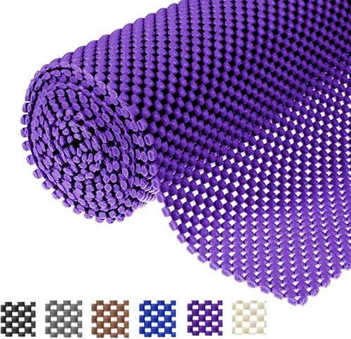 Vista 9 de Forro para Estantes Forro para Cajones Tapete Antideslizante Forros para Estantes 12" X 6.5' Patrón de Cuadrícula PVC No Adhesivo Forro con Agarre