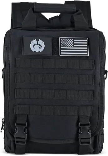 Vista 2 de TORCH MOLLE Rucksack Urban Commuter Backpack for Hiking Cycling EDC Gear Black 15L