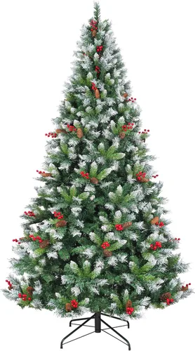 Vista 12 de Artificial Small Christmas Tree, 3FT Artificial Desktop Green Xmas Tree with String Light & 140 Branch Tips for Home Office Holiday Decor