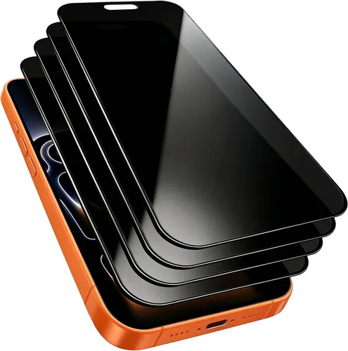 Vista 9 de Paquete de 4 protectores de pantalla de privacidad para iPhone 16 Pro Max de 6.9 pulgadas, vidrio templado para iPhone 16 ProMax, marco de luz