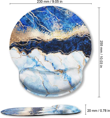 Vista 7 de ARTSO Alfombrilla de mouse ergonómica con gel de apoyo para reposamuñecas, almohadilla de goma antideslizante para computadora, computadora, laptop