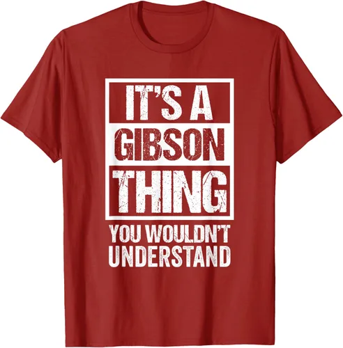 Vista 46 de It's A Gibson Thing You would Not Understand - Camiseta con nombre familiar, Negro, S
