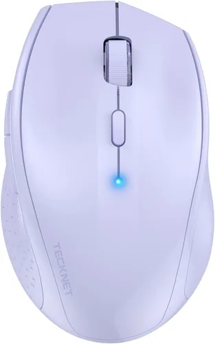 Vista 11 de TECKNET Ratón Bluetooth, inalámbrico silencioso 6 botones batería de 2 años, color negro BT 5.0/3.0, DPI de 6 niveles a 4800, compatible con SO