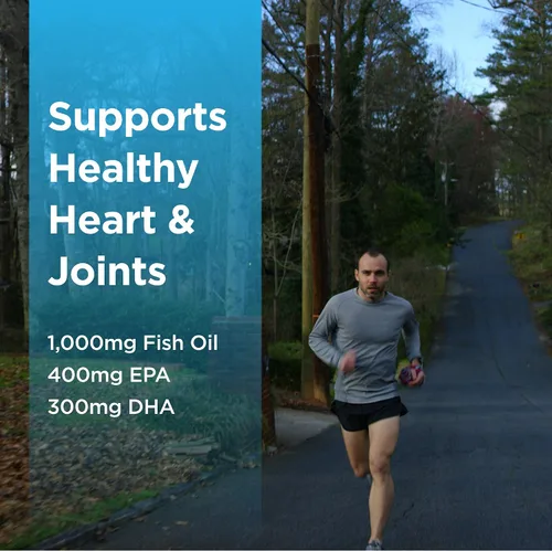 Vista 4 de Aceite de pescado Runner Omega 3 – Suplemento deportivo nutricional de triple fuerza – Ayuda a apoyar la salud del corazón y las articulaciones