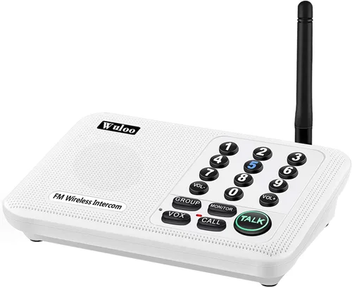 Vista 12 de Ampliable para Wuloo Intercomunicadores inalámbricos para el hogar 5280 pies Rango 10 canales 3 Código