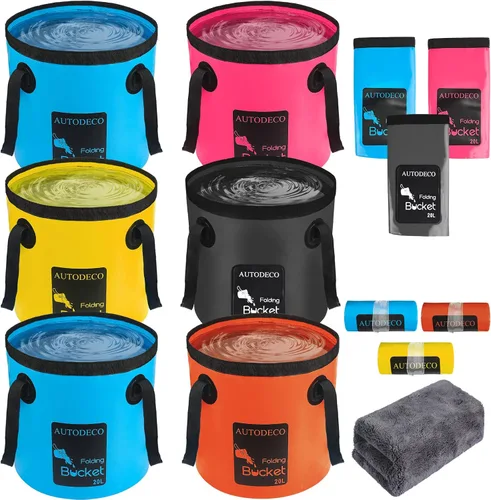 Vista 9 de Cubo plegable Contenedor de 5 galones Cubo de agua plegable Lavabo portátil