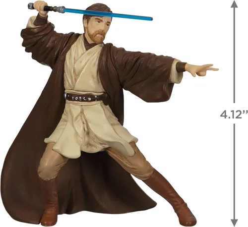 Vista 5 de Hallmark Keepsake Plástico, adorno navideño 2022, Star Wars: La venganza de los Sith OBI-Wan Kenobi