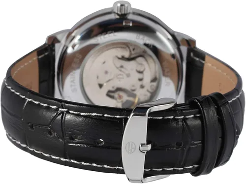 Vista 5 de FORSINING FSG8096M3S2 - Reloj de pulsera analógico de aleación de color plateado con movimiento automático para hombre, plateado