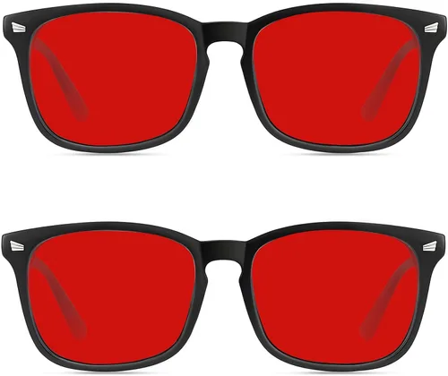 Vista 19 de Lentes de luz azul para mujeres y hombres 99% de bloqueo de luz azul para computadora, juegos, televisión, pantalla de teléfono, marco cuadrado