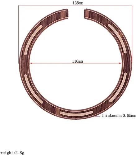 Vista 7 de Alnicov 1 agujero de sonido para guitarra con incrustaciones de madera para guitarra acústica, accesorio de bricolaje palisandro