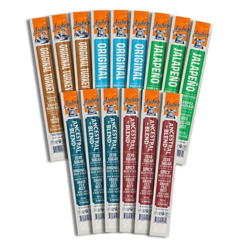 Vista 5 de Archer Jerky Ancestral Beef Jerky Sticks - Alimentado con pasto, original