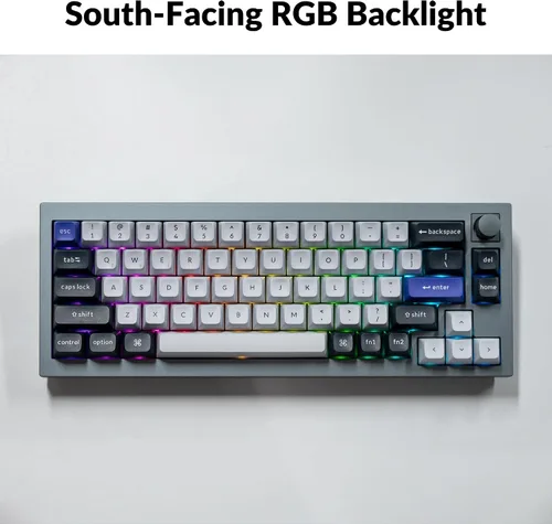 Vista 8 de Keychron Q2 Pro QMKVIA Teclado mecánico inalámbrico personalizado, perilla programable de metal completo, interruptores rojos K Pro intercambiables