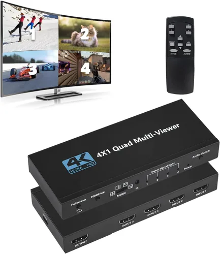 Vista 11 de MultiViewer HDMI 8x1 con función KVM, 4K@30Hz HDMI Quad MultiViewer Share 8 ordenadores simultáneamente, permitiéndoles compartir un conjunto