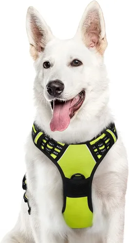 Vista 79 de Eagloo Arnés para perro pequeño, sin tirones, chaleco de servicio con tiras reflectantes y asa de control, ajustable y cómodo para caminar, arnés