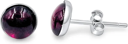 Vista 97 de Pendientes naturales de 0.236 in con chapado en oro blanco sobre plata de ley, bisel cabujón de piedras preciosas regalo de joyería para ella