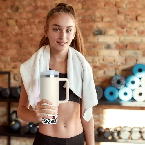 Vista 3 de GENLEAS - 1 funda protectora de silicona para botas Stanley Cup de 20 a 40 onzas, para botella de agua Hydro Flask de 12 a 24 onzas, funda