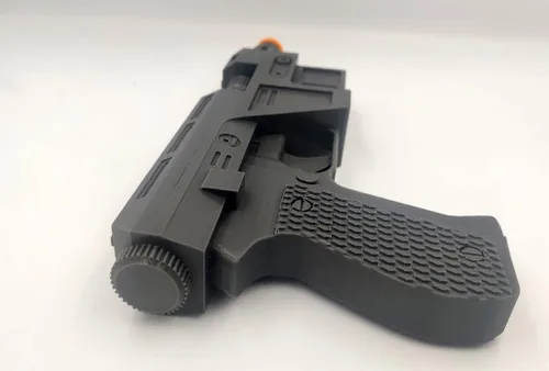 Vista 4 de GLIE-44 Poe Dameron Blaster Pistola Cosplay Prop hecho a mano