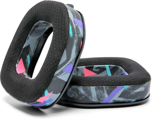 Vista 5 de WC Freeze A40 - Almohadillas de gel de enfriamiento de tela híbrida de repuesto para Astro A40 TR solamente, fabricadas por Wicked Cushions, Negro