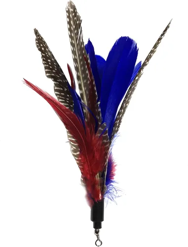 Vista 8 de Pet Fit for Life 7 piezas - Plus Bonus - Plumas de repuesto y peludo suave para varitas interactivas de juguete para gatos y gatitos..