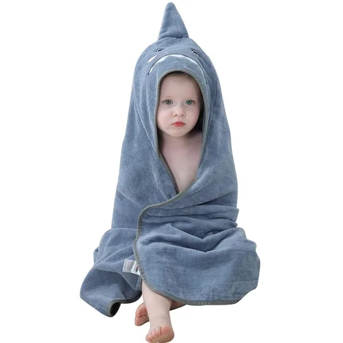 Vista 11 de Michley - Bata de algodón con capucha para niños y niñas de 0 a 6 años, Azul