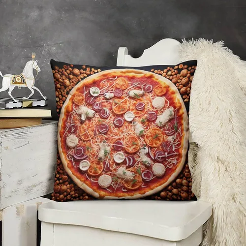 Vista 13 de Pots and Pans, Kitchen Clock and Cooking Art Velvet Square Decorative Throw Pillow Covers 12 "x12 Throw Pillow Covers for Outdoor Home Decor